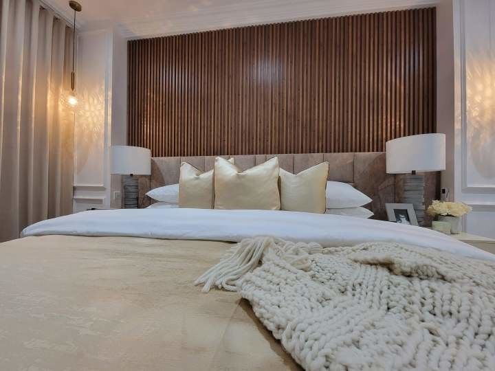 Pannello di parete interno della decorazione domestica 2.5cm moderna WPC di 9mm per il fondo della TV