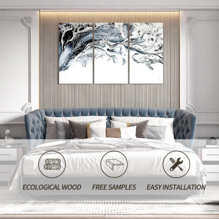 Pannello di parete interno della decorazione domestica 2.5cm moderna WPC di 9mm per il fondo della TV