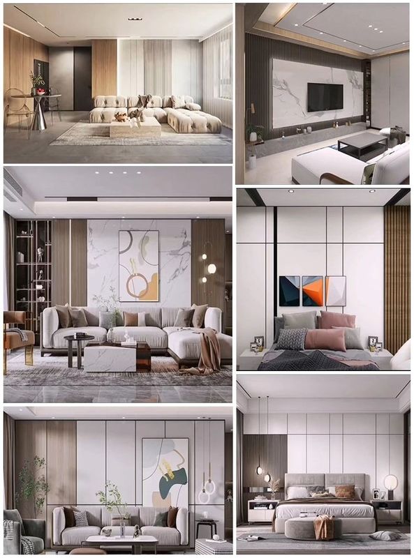 Decorazione interna In legno Colore Efficienza energetica Antimeteore Antigraffi Pannello da parete WPC Effetti 3D