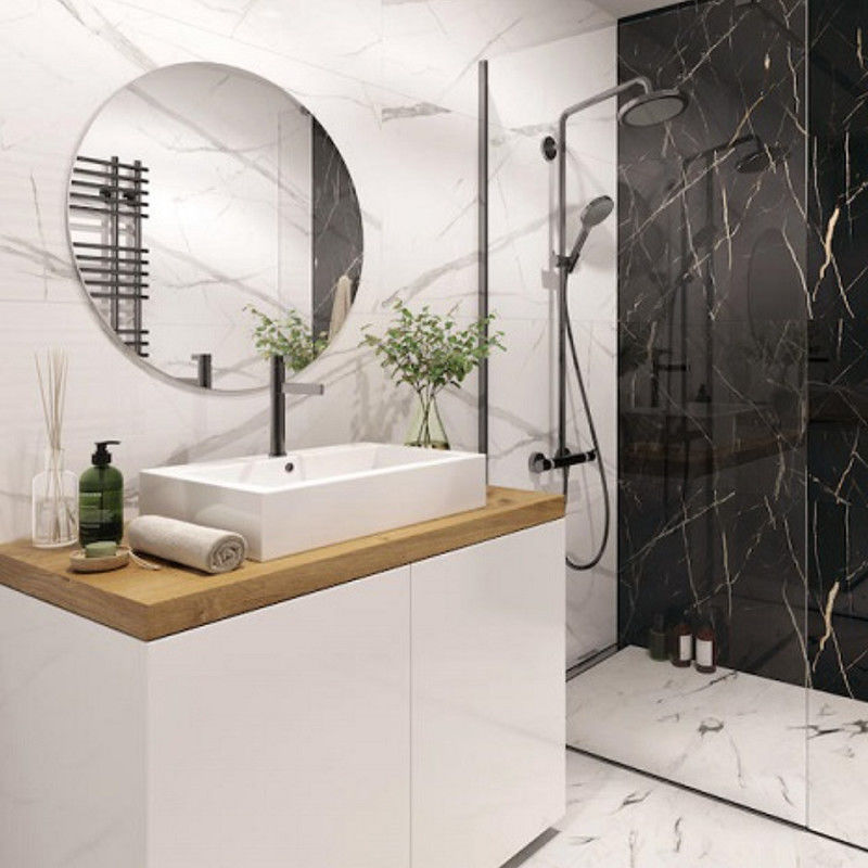 Vendita calda PVC SPC di plastica di pareti interni impermeabile marmo bagno pannello di parete per camere bagnate