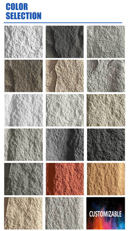 Pannello da parete in pietra di PU Pannello di pietra di poliuretano Pannello di pietra 3D Pannello da parete Tavolo di pietra artificiale Pesi leggeri