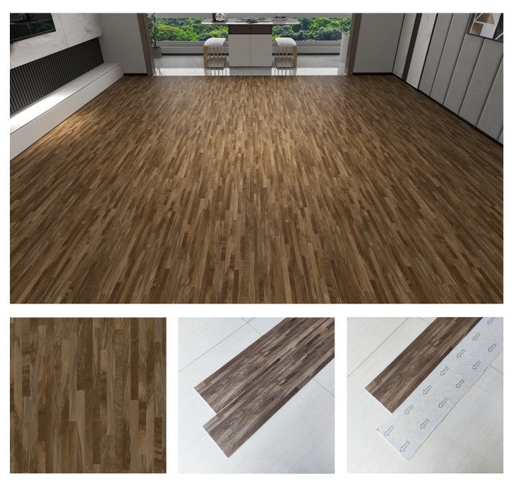 Piastrelle in PVC di lusso di legno impermeabile Lvt pavimenti autoadesivi pavimenti in vinile peeling and stick