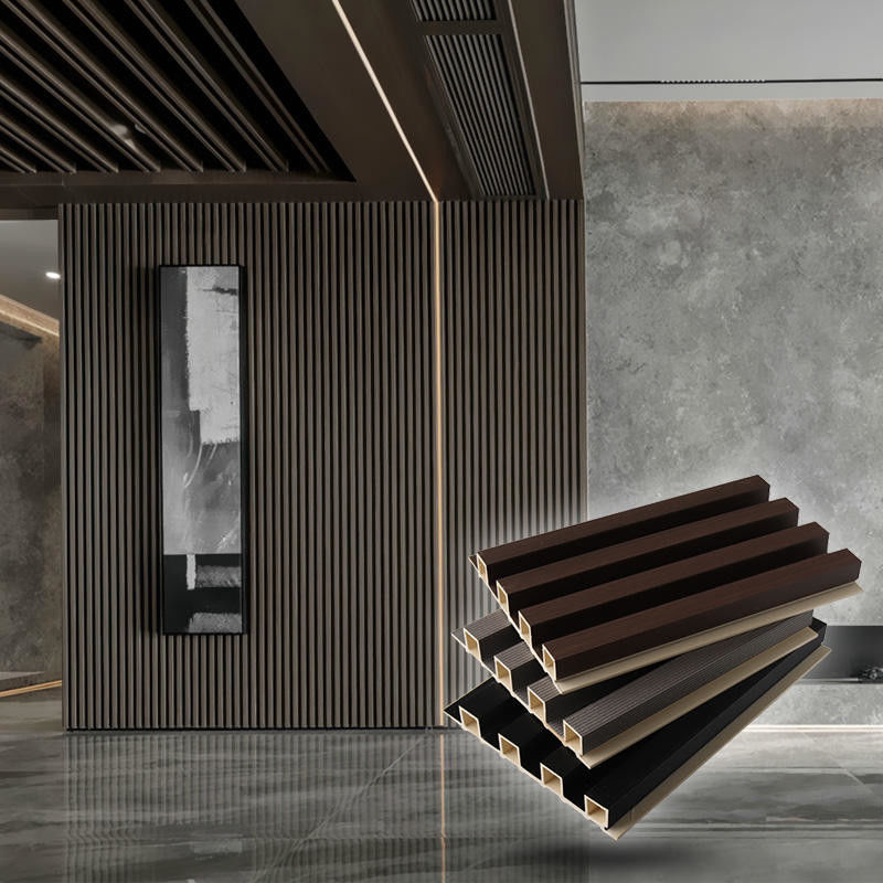 Fabbrica all'ingrosso cartone da parete in legno ecologico WPC PVC cartone da parete in plastica TV muro per interni esterni colori personalizzati