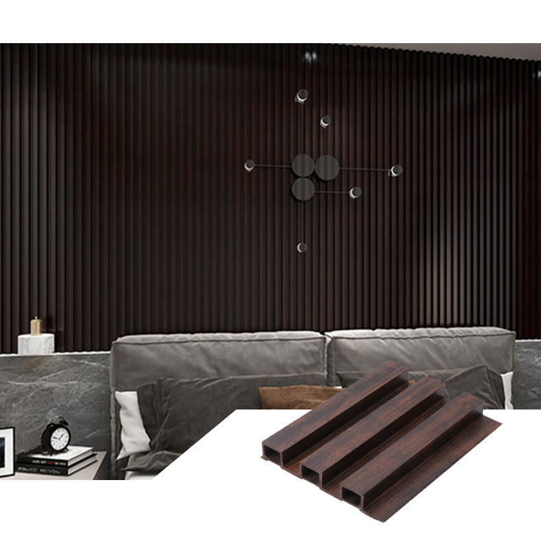 Fabbrica all'ingrosso cartone da parete in legno ecologico WPC PVC cartone da parete in plastica TV muro per interni esterni colori personalizzati