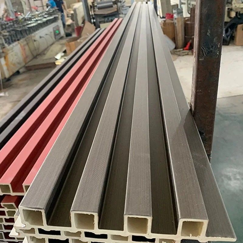 Acustica Decorazione muraria interna in legno pannello di parete 3d lamiera WPC Cldding WPC pannelli di parete a piombo