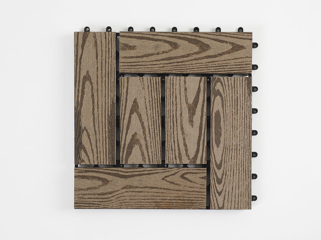 WPC legno plastica composito pavimentazione pavimentazione piastrelle di design tradizionale fai da te pavimentazione di co-estrusione interlock esterno