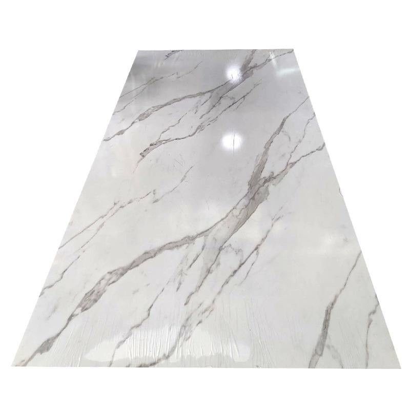 Tavola di marmo in PVC per interni, fogli di plastica decorativi, pannelli di copertura per pareti, stampa 3D
