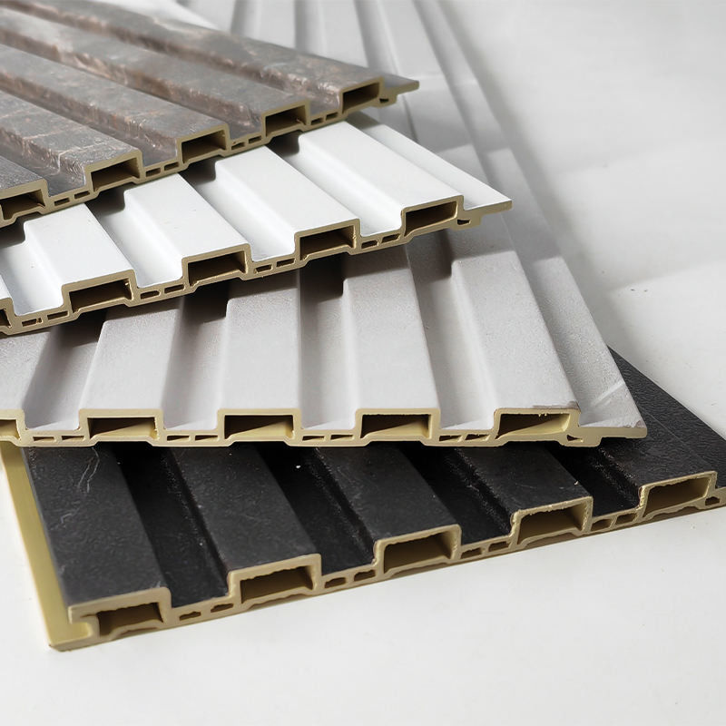 Modern Interior Art Louver Decorative 3d Fluted Wpc Wall Panels per pareti o soffitti e pannelli di copertura in PVC per televisori interni