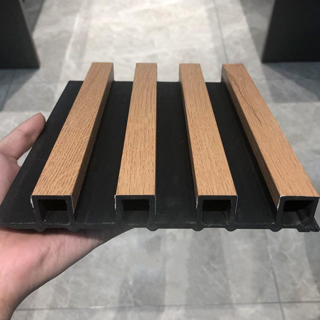 Pvc Wpc Interni Parete Fat Panel 3D Decor Wpc Parete Pannello Per Interni Hotel Bamboo Design