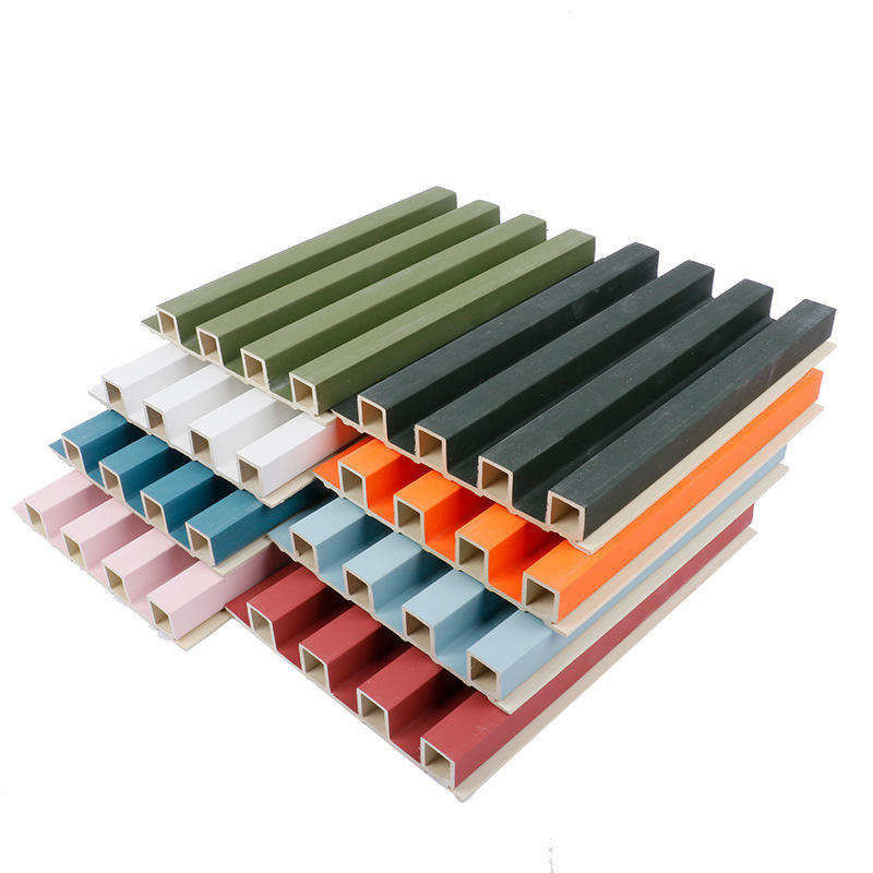 Pannelli scanalati decorativi 3D in PVC, rivestimento in composito di legno per interni, pannelli scanalati WPC, rivestimento per pareti, protezione antincendio su richiesta del cliente