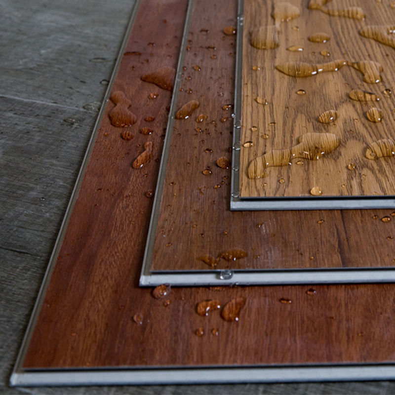 Pavimento SPC di lusso da 7mm 8mm Campioni gratuiti Impermeabile Click Lock Doghe in vinile rigido per uso interno in palestra e ufficio