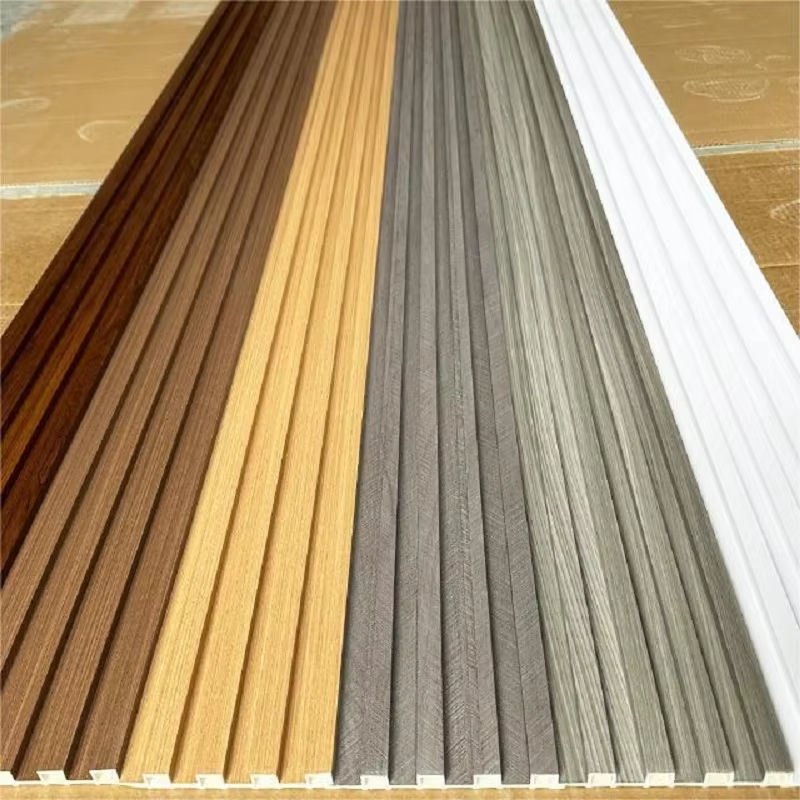 Prezzo all'ingrosso Modern Design WPC Wall Board Anti-Static Interior Wood Slat Wall Panel for Indoor Waterproof WPC Wall Cladding