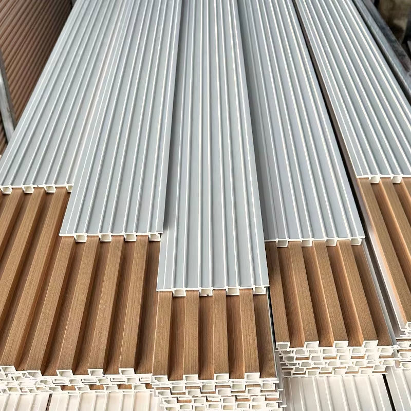 Prezzo all'ingrosso Modern Design WPC Wall Board Anti-Static Interior Wood Slat Wall Panel for Indoor Waterproof WPC Wall Cladding