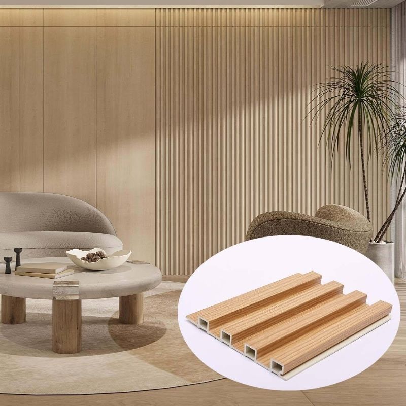 Rivestimento murale scanalato in WPC PVC moderno, impermeabile, insonorizzante, ignifugo, per interni, per abitazioni, hotel, ville, corridoi