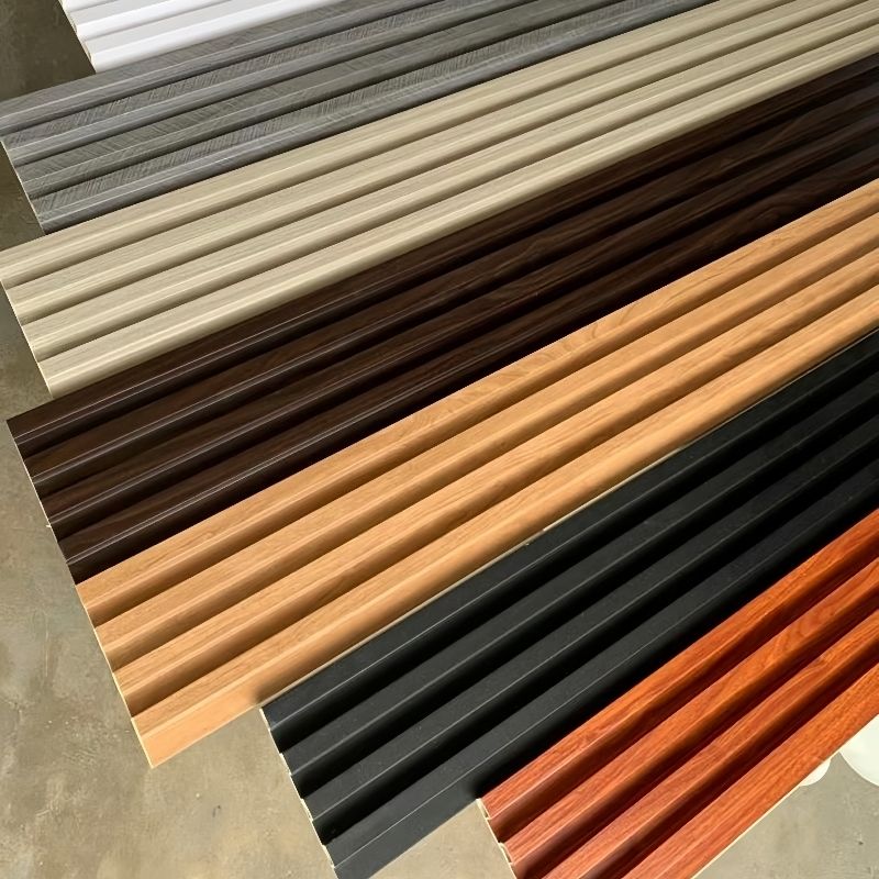 Rivestimento murale scanalato in WPC PVC moderno, impermeabile, insonorizzante, ignifugo, per interni, per abitazioni, hotel, ville, corridoi