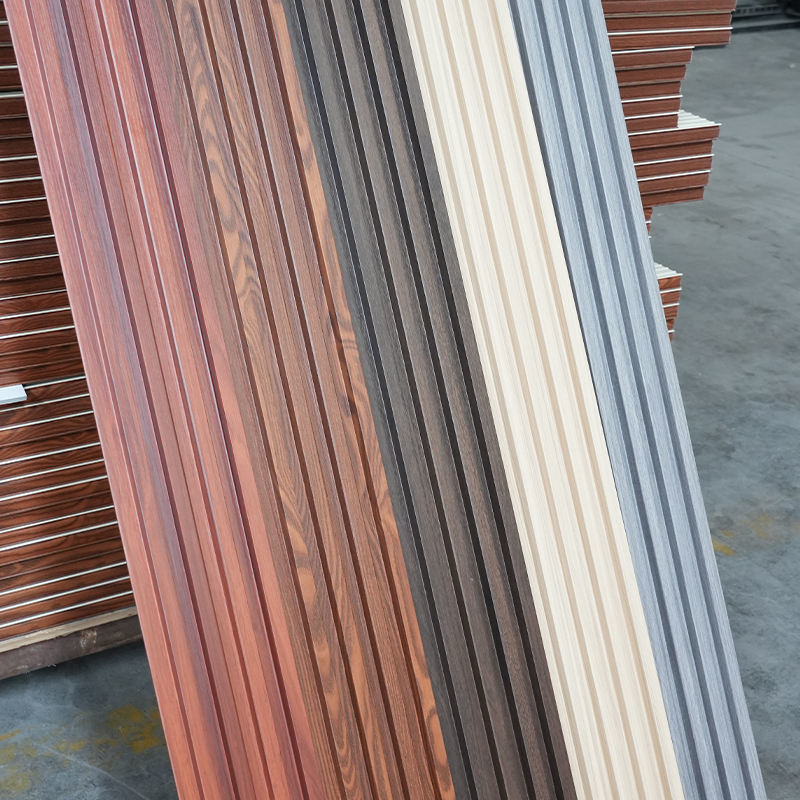 Pannello a parete in WPC impermeabile per TV Sfondo per la decorazione degli interni in hotel e appartamenti in plastica