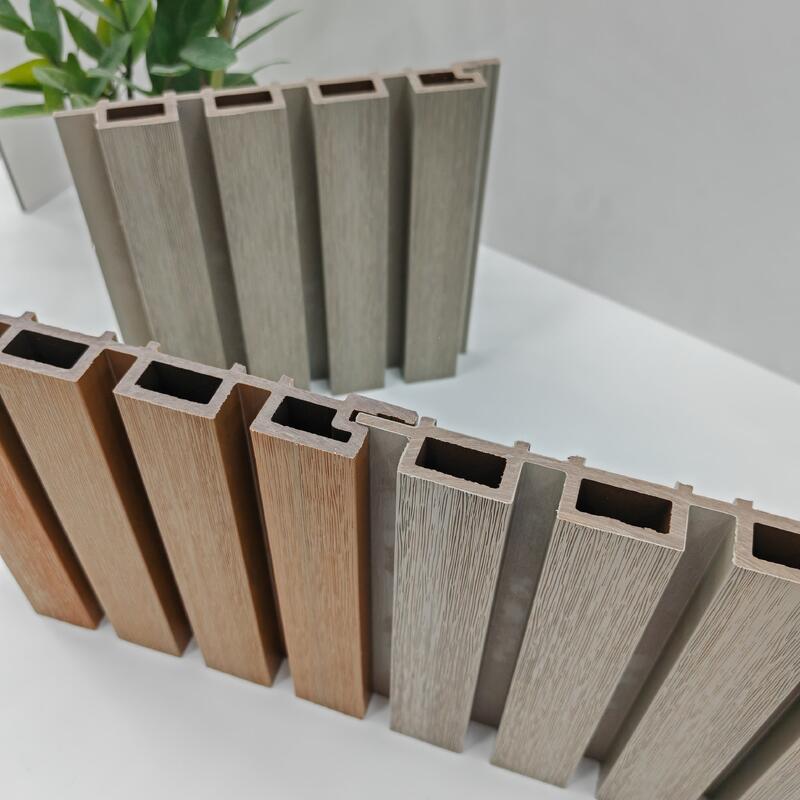 WPC Moderno Modello Geometrico Impermeabile Panello di Parete Esterno Composito Rivestimento Esterno 5+ Anni Di Garanzia Soluzione Grafica
