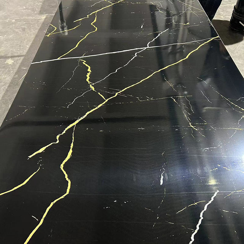 600*2440mm 4mm 5mm Disegno personalizzato SPC Tavola di marmo impermeabile per interni Pvc pannello murario di plastica UV lamiera di marmo