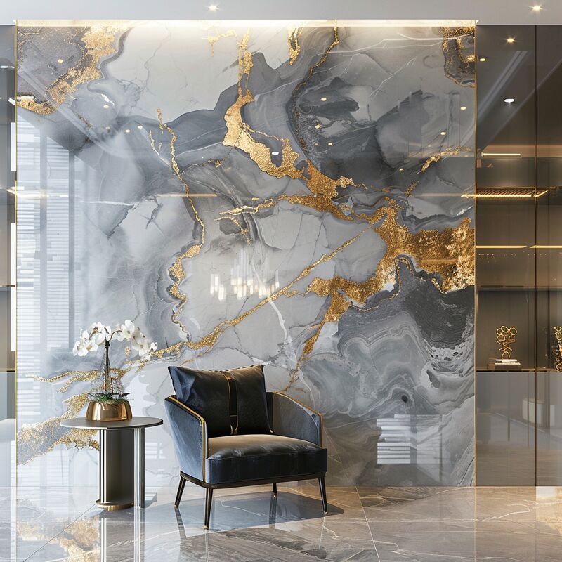 600*2440mm 4mm 5mm Disegno personalizzato SPC Tavola di marmo impermeabile per interni Pvc pannello murario di plastica UV lamiera di marmo