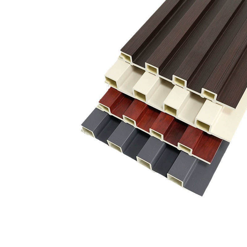 Pannello esterno Wpc Pannello murario Legno Plastica Modern Design Board Esterno Composito Wpc 3D Pannello esterno Rivestimento murario