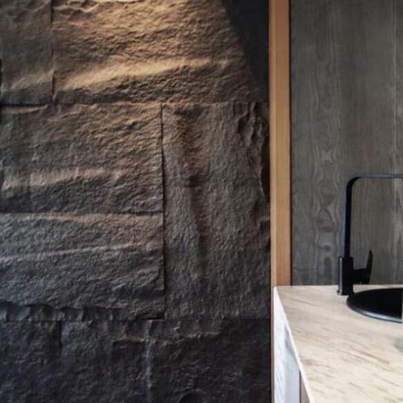 Pannello murale decorativo in poliuretano dal design moderno e leggero, lastra grande in pietra PU per hotel e uso interno, prodotto in Cina