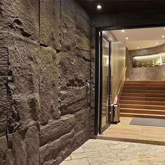 Pannello murale decorativo in poliuretano dal design moderno e leggero, lastra grande in pietra PU per hotel e uso interno, prodotto in Cina