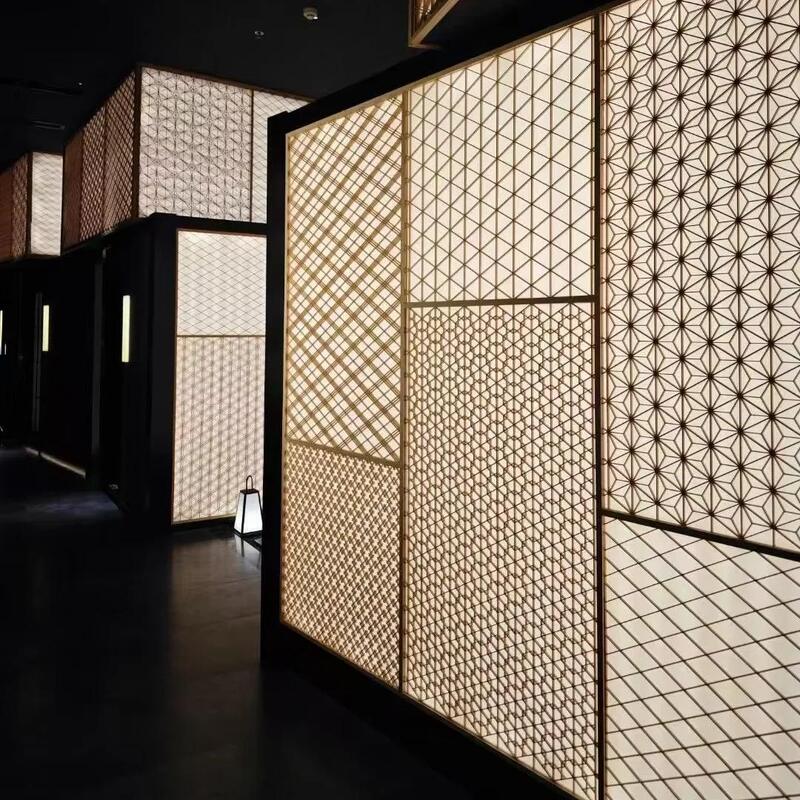 Lavori in legno Kumiko Artigiani in legno per porta in legno finestra scatola in legno Pareti di decorazione di ristoranti giapponesi