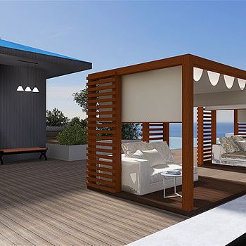 Rivestimento composito di plastica 222mm×25mm della parete esterna di legno dell'estrusione di Co