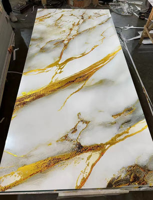 Interni Bambù Fibra di carbone Legno Finitura Metallica Tessitura Massello Specchio Pannelli da parete in PVC