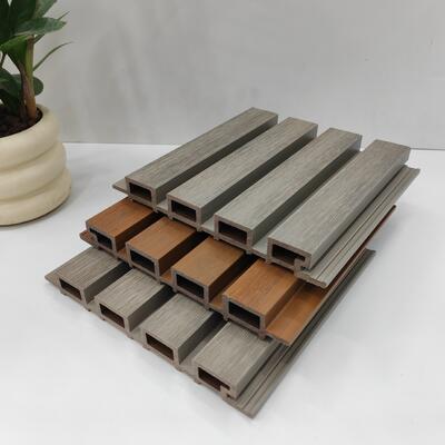 WPC Moderno Modello Geometrico Impermeabile Panello di Parete Esterno Composito Rivestimento Esterno 5+ Anni Di Garanzia Soluzione Grafica