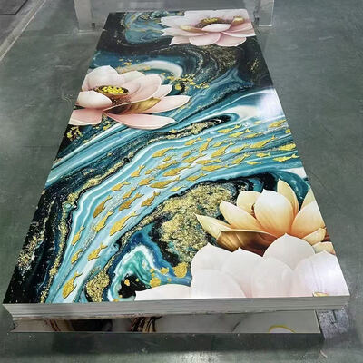 1220*2440mm Tavola UV a colori personalizzati Tavola da parete in PVC in lamiera di marmo per la decorazione dei muri interni