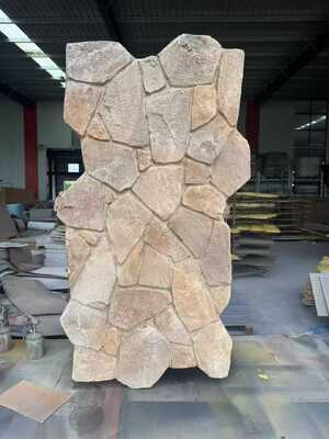 Pannelli di parete esteriore Moderno poliuretano PU Pietra di coltura artificiale leggera Pietra di marmo artificiale PU