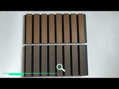 Pannello di parete a fiocco rivestimento legno plastica composita WPC pannello di parete soffitto legno stratificato